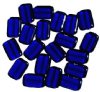 20 18mm Cobalt Blue Chiclet Glass Beads